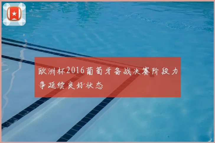 欧洲杯2016葡萄牙备战决赛阶段力争延续良好状态